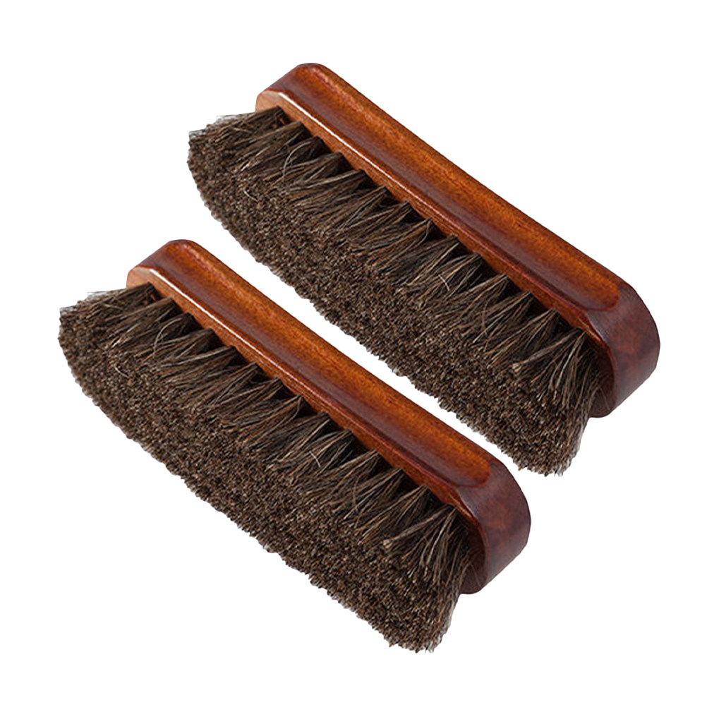 Sneaker Cleaner - แปรงขัดรองเท้า 2 ชิ้น ขนแปรงขนม้า ด้ามจับไม้ จับถนัดมือ