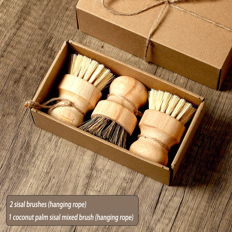 Shoe Cleaning Brush - แปรงขัดรองเท้า ของขวัญดี แปรงล้างจานในครัวไม้เนื้อแข็ง ไม่ทำให้หม้อเสียหาย แปรงขัดหม้อใยมะพร้าวสำหรับทำความสะอาดครัว