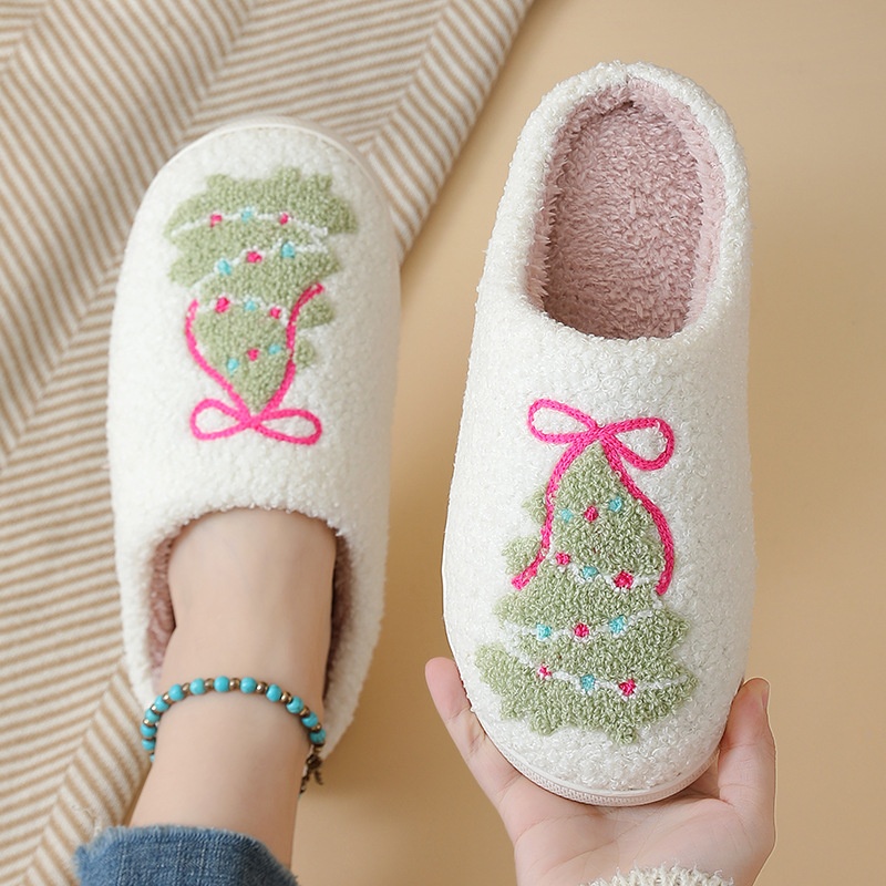 รองเท้าแตะผ้าฝ้ายลายต้นคริสต์ม - Shoe Tree บทวิจารณ์และราคา