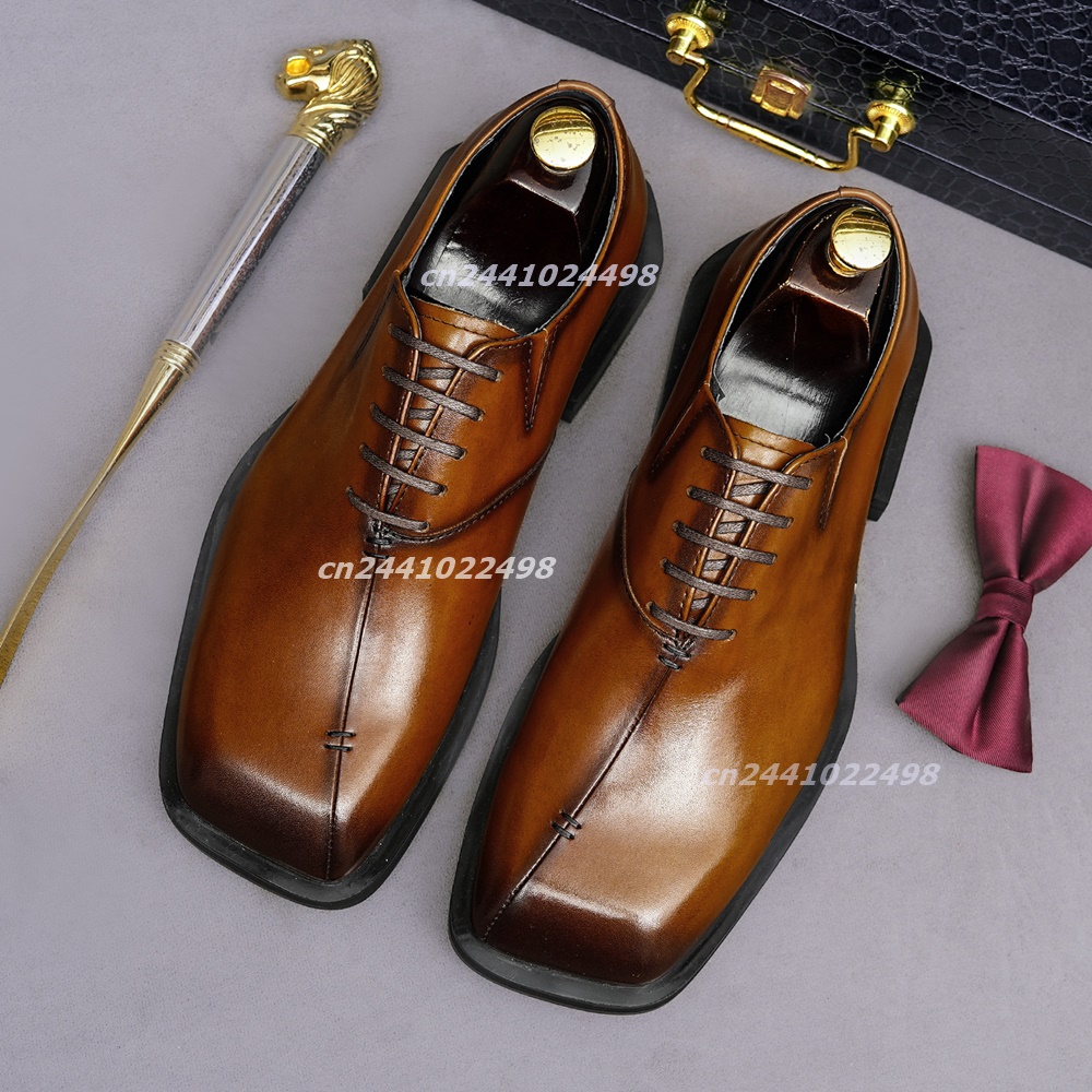 รองเท้าหนังสีน้ำตาลทรงสี่เหลี่ - Leather Shoe Polish บทวิจารณ์และราคา