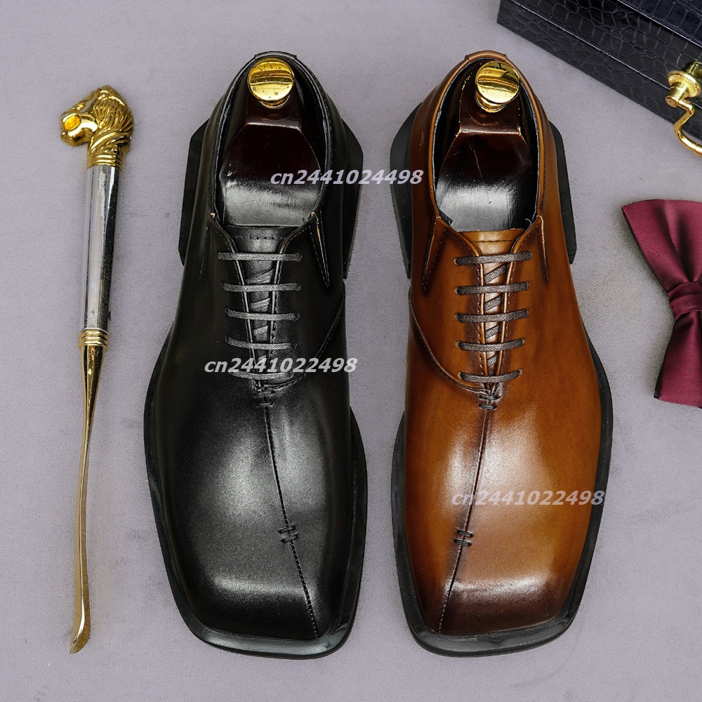 รองเท้าหนังสีน้ำตาลทรงสี่เหลี่ - Leather Shoe Polish บทวิจารณ์และราคา